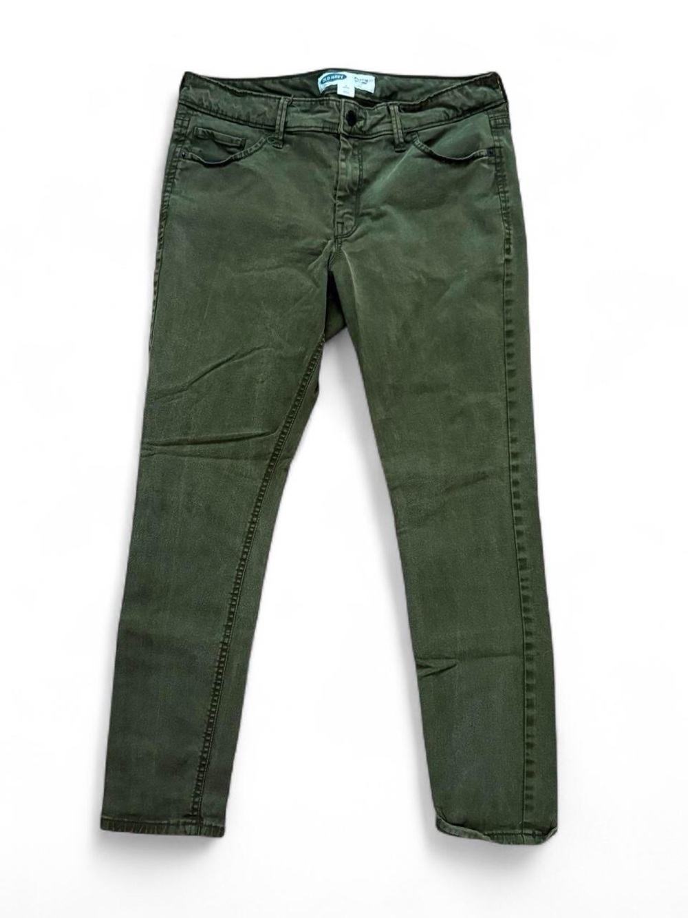 Olive Green Women's Rockstar Super Skinny Jeans, 8 petite